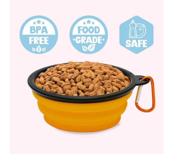 "Bad Motha Fluffa" Orange Dog Bowl