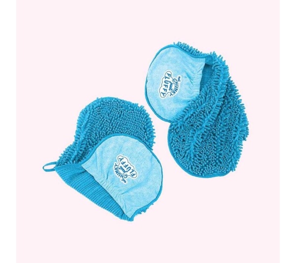 "Not Chunky Just Fluffy" Blue Bath Towel