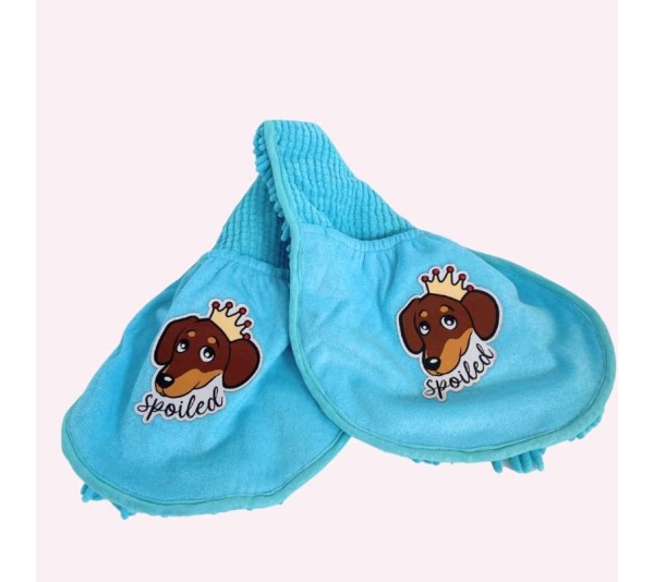 "Spoiled" Blue Bath Towel