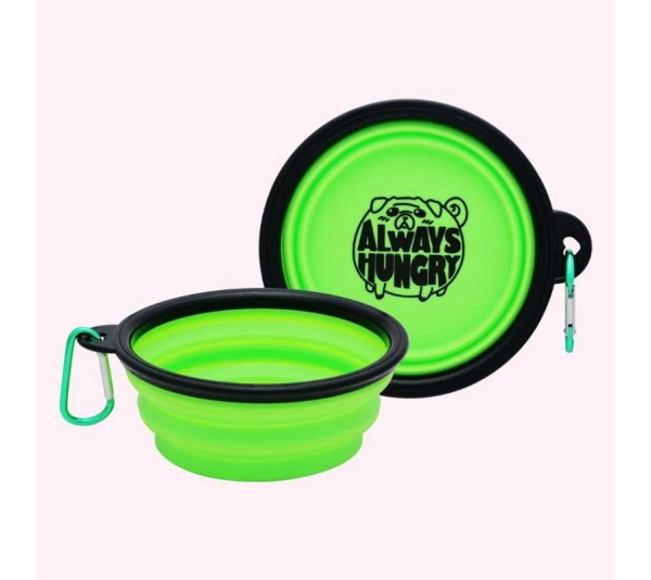 "Always Hungry" Green Dog Bowl