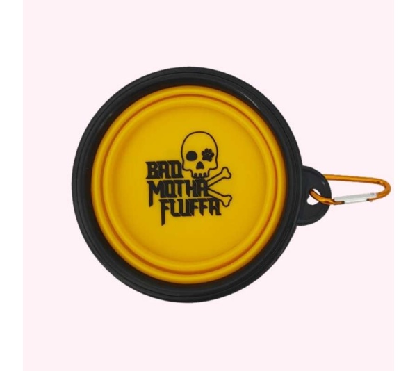 "Bad Motha Fluffa" Orange Dog Bowl