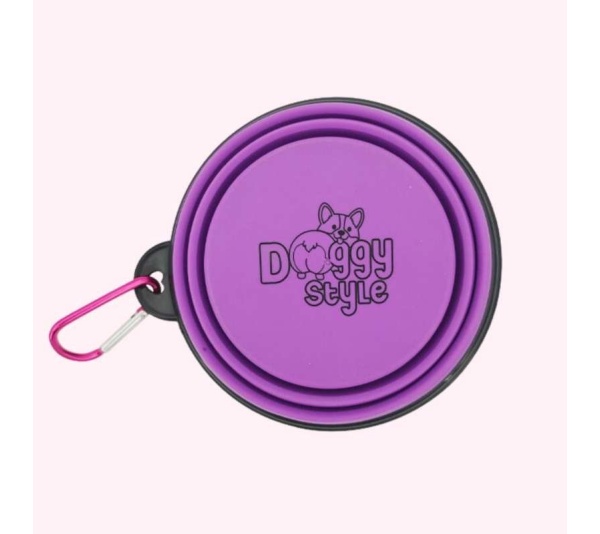 "Not Chunky Just Fluffy" Purple Dog Bowl