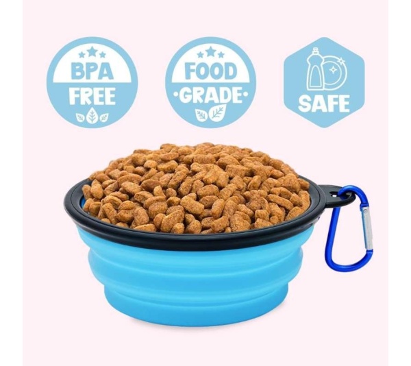 "Thirsty" Blue Dog Bowl