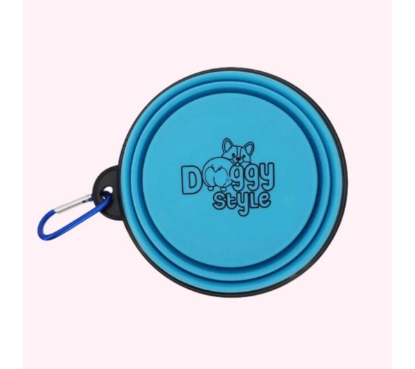 "Thirsty" Blue Dog Bowl