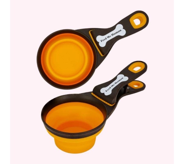 "Feed Me Human" Orange Dog Food Scooper