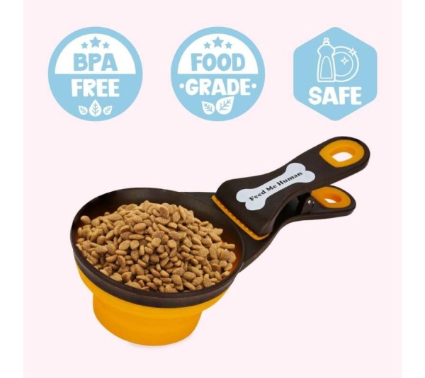 "Feed Me Human" Orange Dog Food Scooper
