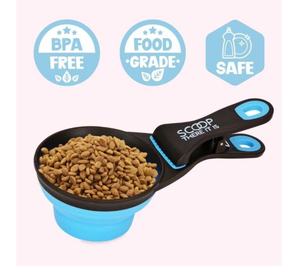 "Scoop There It Is!" Blue Dog Food Scooper