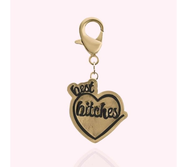 Gold - "Best Bitches" Dog Collar Charm