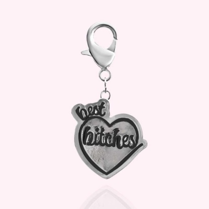 Silver - "Best Bitches" Dog Collar Charm