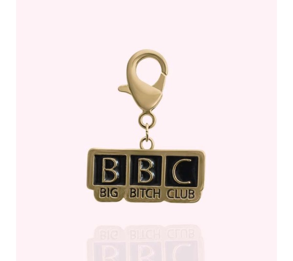 Gold - "BBC: Big Bitch Club" Dog Collar Charm