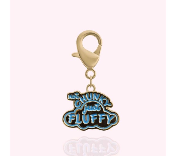 Gold - "Not Chunky Just Fluffy" Dog Collar Charm