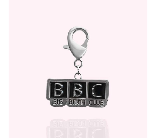 Silver - "BBC: Big Bitch Club" Dog Collar Charm