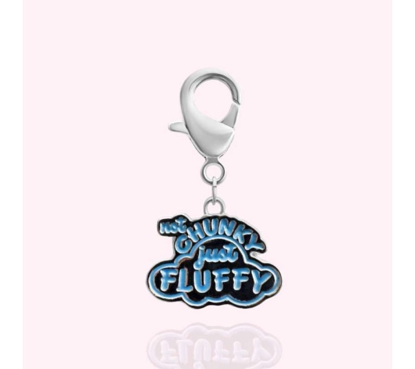 Silver - "Not Chunky Just Fluffy" Dog Collar Charm