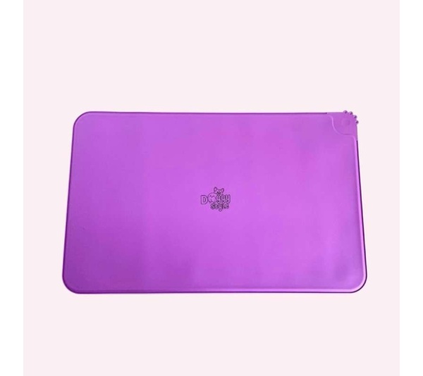 "Hangry" Purple Dog Food Mat