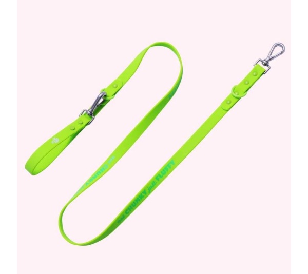 "Not Chunky Just Fluffy" Lime Green Leash