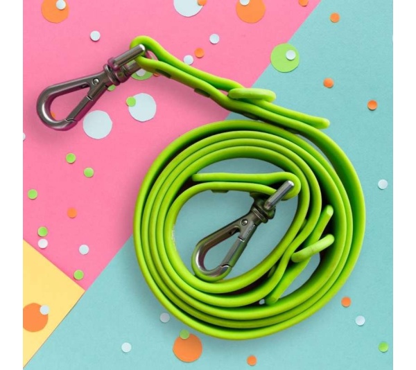 "Not Chunky Just Fluffy" Lime Green Leash
