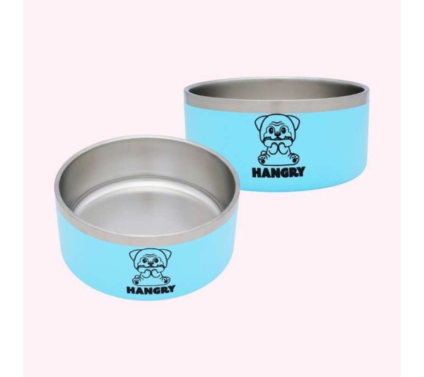 "Hangry" Blue Food Bowl