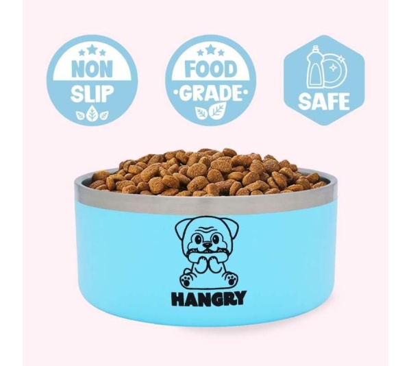"Hangry" Blue Food Bowl