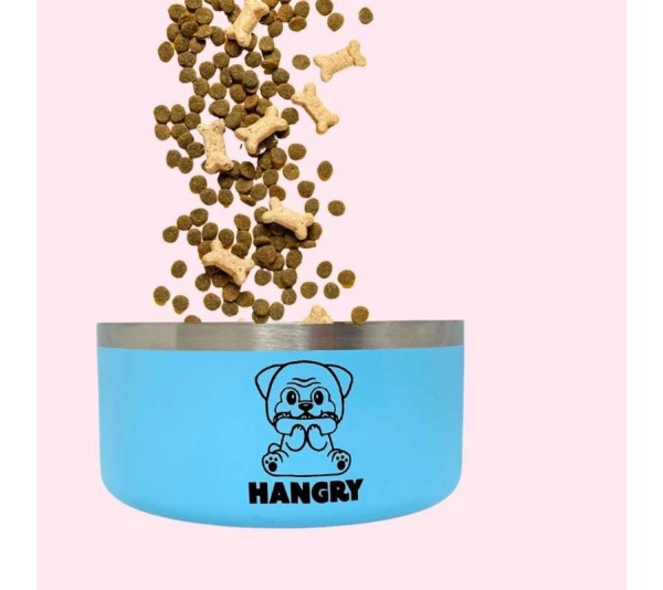 "Hangry" Blue Food Bowl