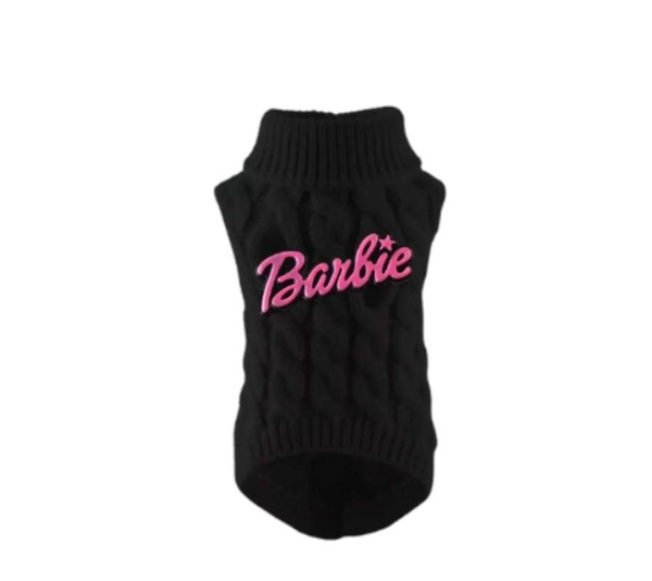 Chic Barbie Knit Turtleneck-Dog Sweater - Small