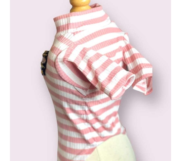 Dazzling Bee Stripe Turtleneck- Dog Sweater - Small