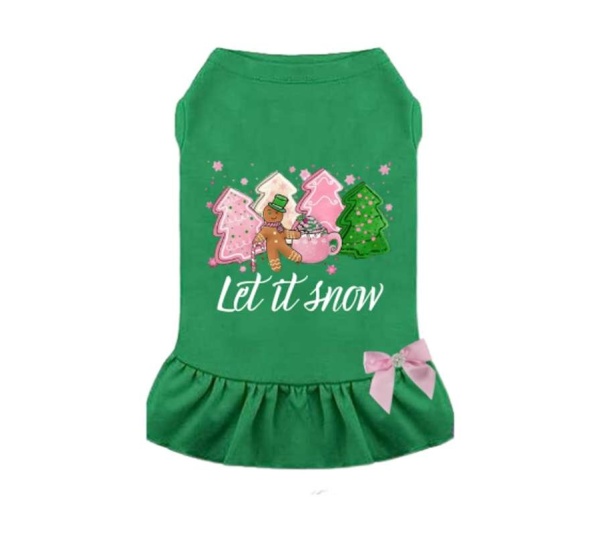 Let It, Snow Gingerbread Dress - L