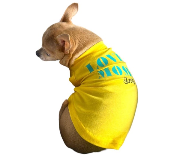 Love Mom- sorry Dad Dog Shirt - M