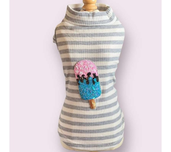 My Ice Cream Pullover- Dog Sweater - Medium