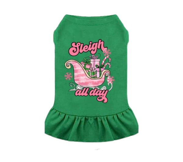 Sleigh All Day - Dog Dress - XS