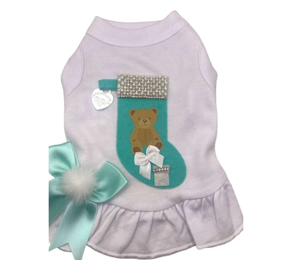 Sniffany Bear Stocking Dress- Dog Dress - XL