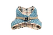 Denim & Beige Plaid - Step-In Denim Harness - Small