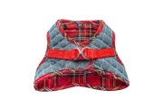 Denim & Red Plaid - Step-In Denim Harness - Medium