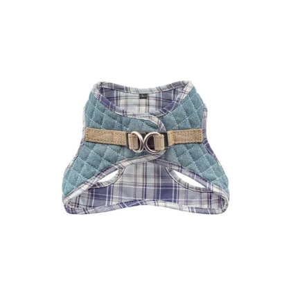 Denim & Blue Plaid - Step-In Denim Harness - Small