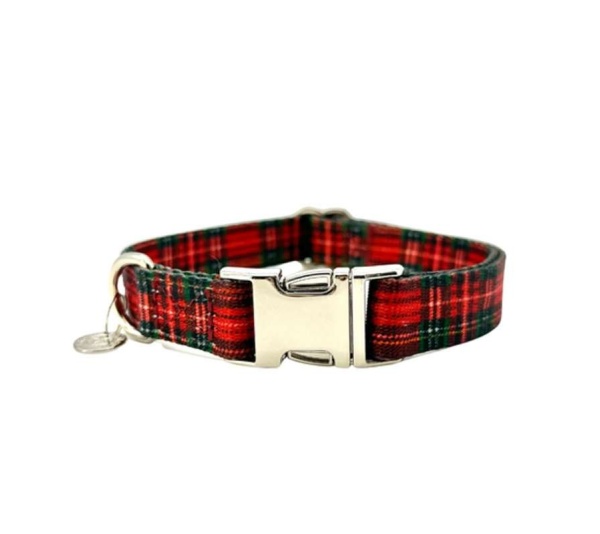 Red Plaid - Adjustable Collar - Large