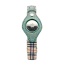 Beige Plaid & Denim - Apple Airtag Collar - Small