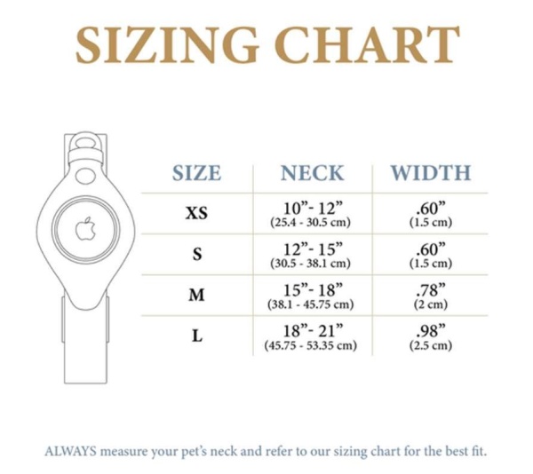 Beige Plaid & Denim - Apple Airtag Collar - Large