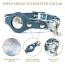 Blue Plaid & Denim - Apple Airtag Collar - Small