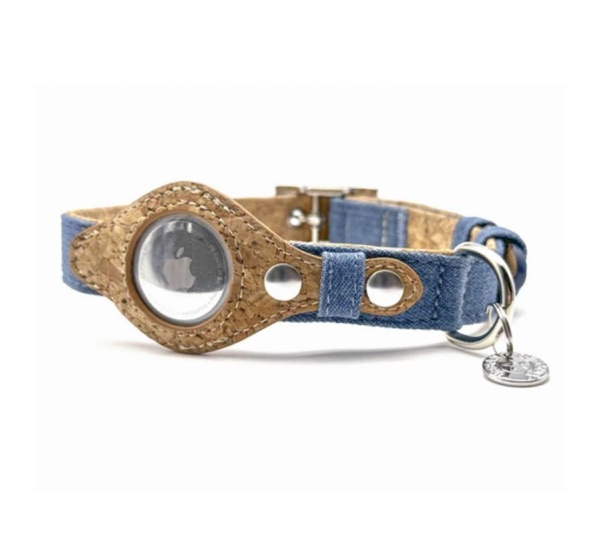 Denim & Cork - Apple Airtag Collar - Large