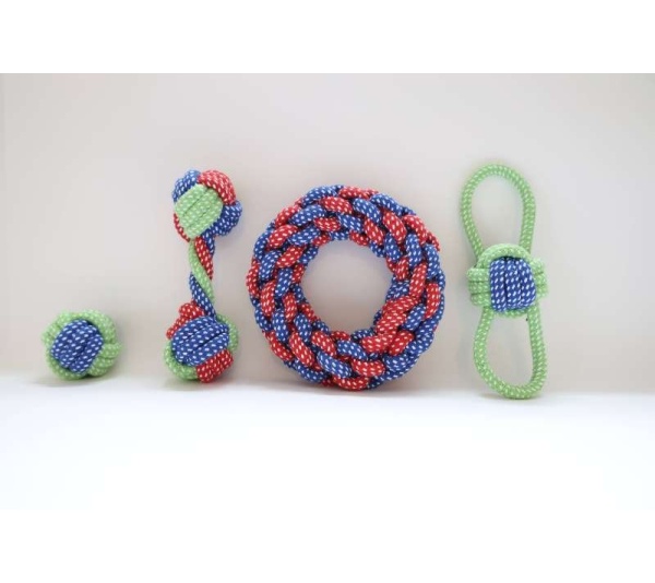 Eco-friendly Dog Rope Toy 4 Set