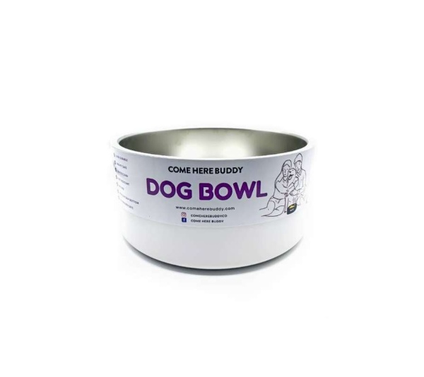 White Dog Bowl