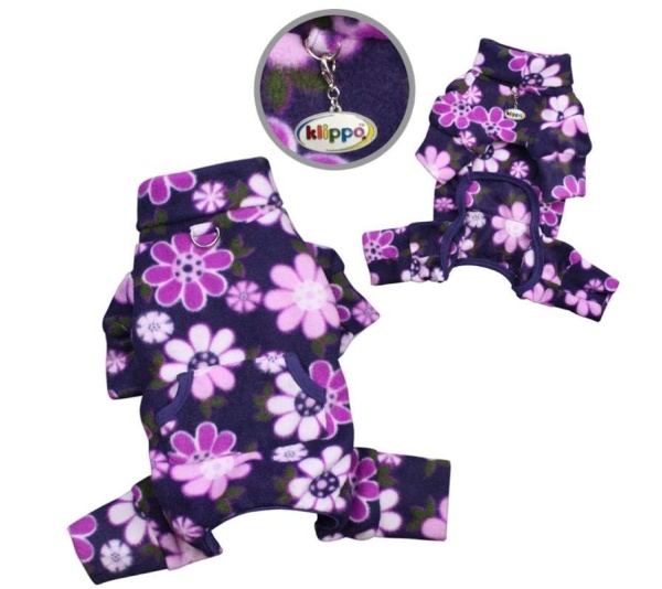 Violet - Midnight Garden Fleece Turtleneck Pajamas - XS