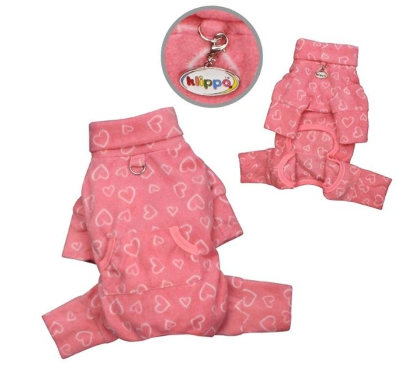 Pink - Blush of Love Fleece Turtleneck Pajamas - XL