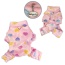 Pink - Ultra Plush Colorful Hearts Turtleneck Pajamas - M