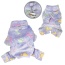 Purple - Ultra Plush Colorful Bones/Paws Turtleneck Pajamas - S
