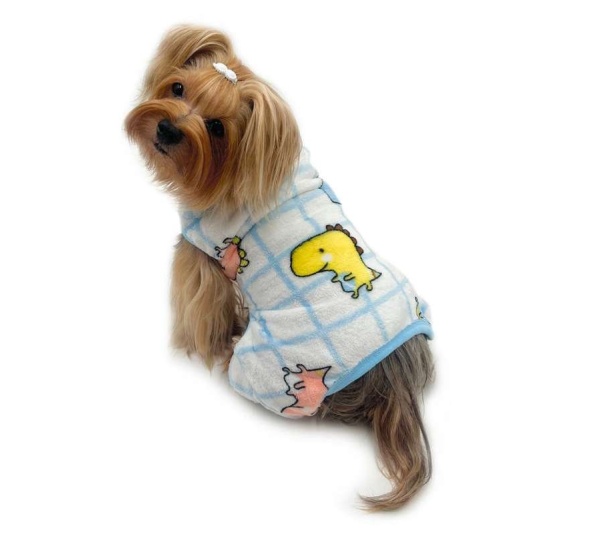 White - Ultra Plush Colorful Dinosaurs Front Sleeveless Pajamas - M