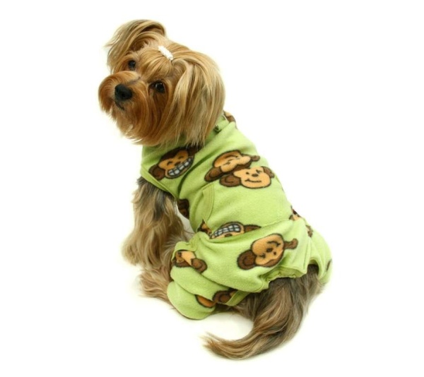 Lime - Silly Monkey Front Sleeveless Fleec Pajamas - M