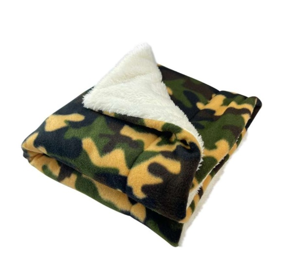 Green - Camouflage Fleece/Plush Blanket - One Size