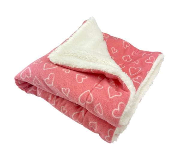 Pink - Blush of Love Fleece/Plush Blanket - One Size