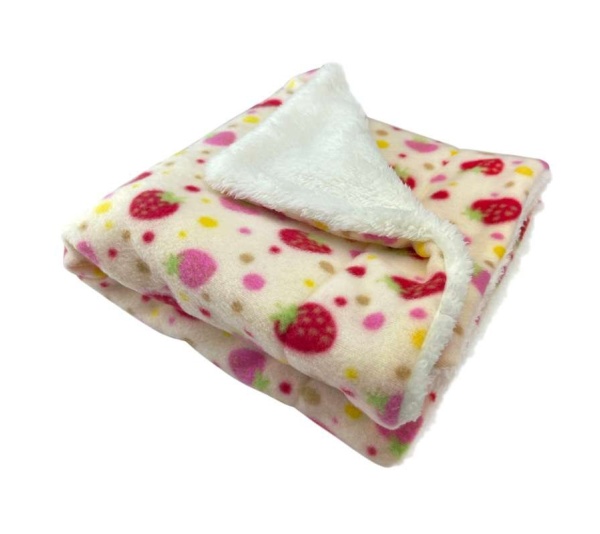Yellow - Yummy Strawberry Fleece/Plush Blanket - One Size