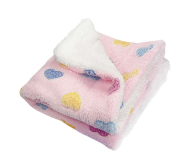 Pink - Ultra Plush Colorful Hearts Blanket - 50" x 30"